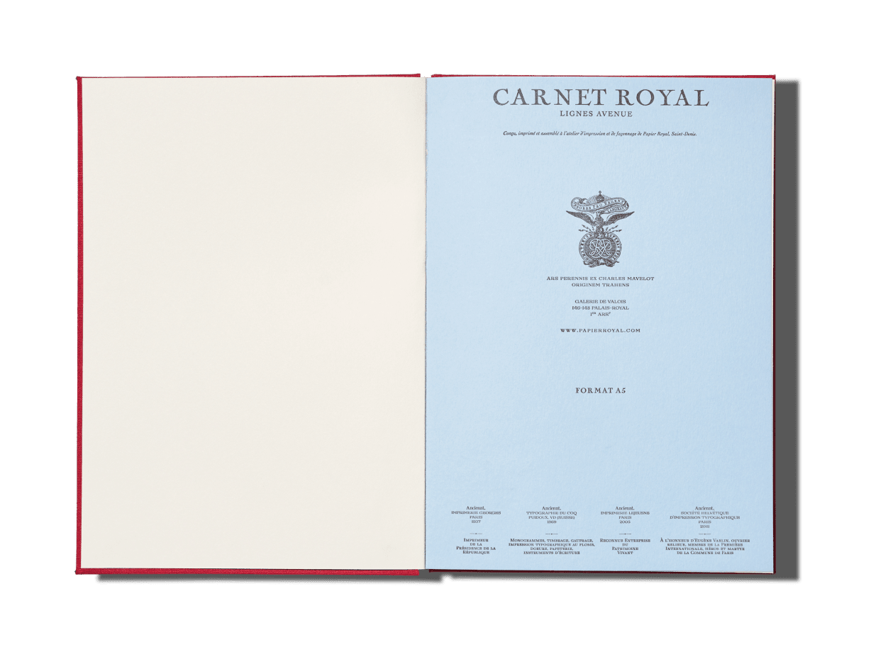 Papier Royal - Royal Notebook A5 Dark Red Canvas - Papier Royal