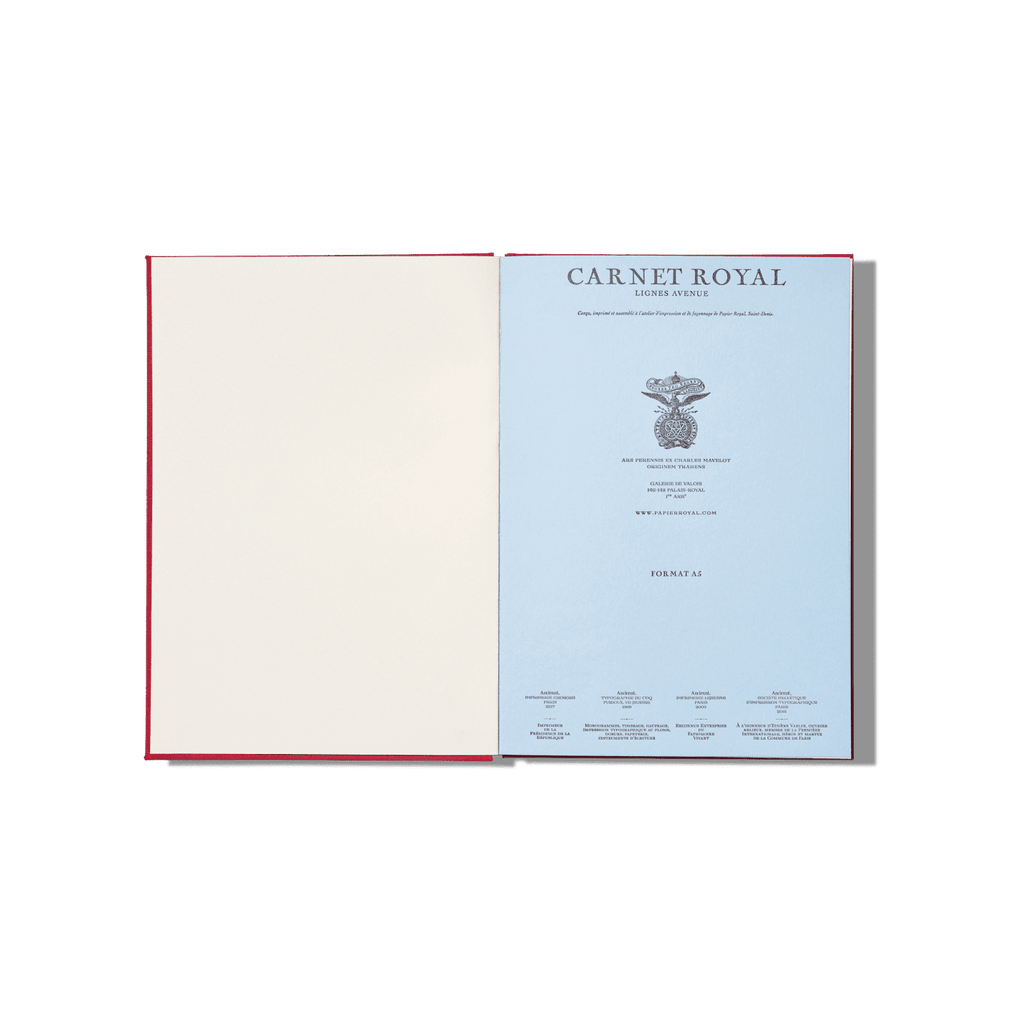 Papier Royal - Royal Notebook A5 Dark Red Canvas - Papier Royal