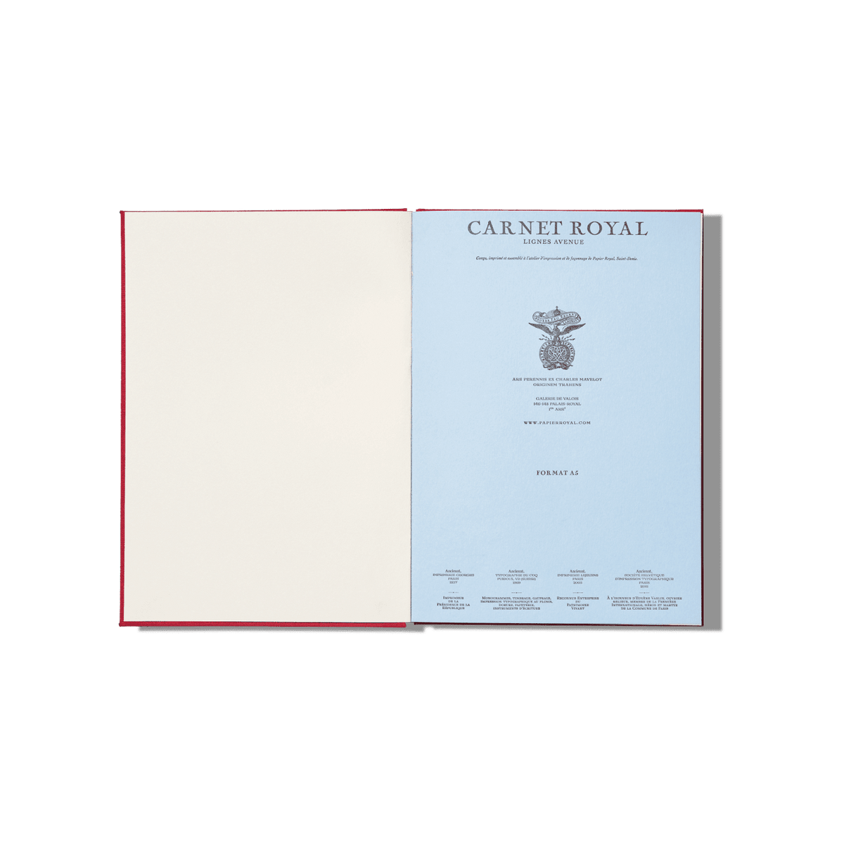 Papier Royal - Royal Notebook A5 Dark Red Canvas - Papier Royal