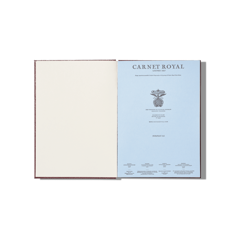 Papier Royal - Royal Notebook A5 Dark Red Leather - Papier Royal