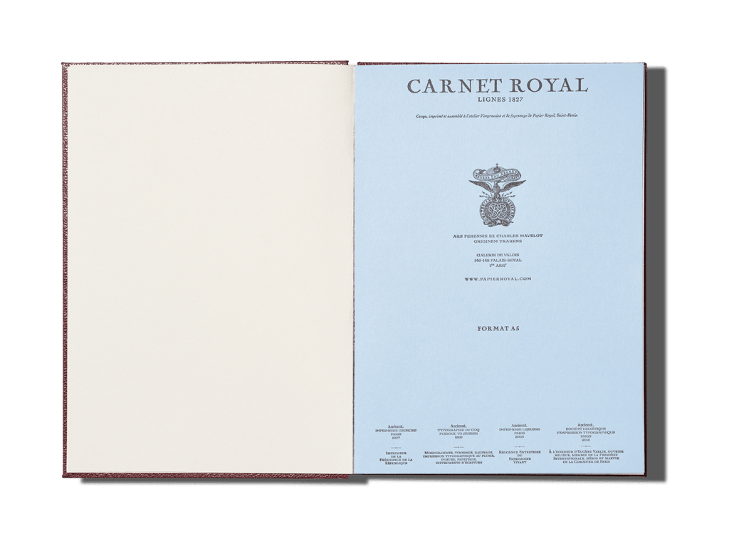 Papier Royal - Royal Notebook A5 Dark Red Leather - Papier Royal