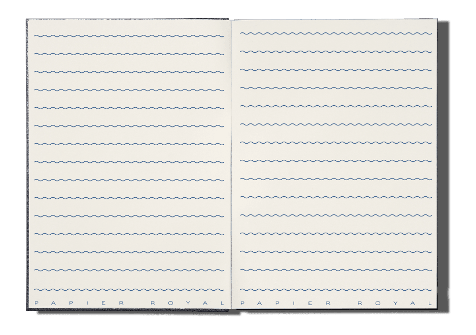 Papier Royal - Royal Notebook A6 Dark Blue Leather - Papier Royal