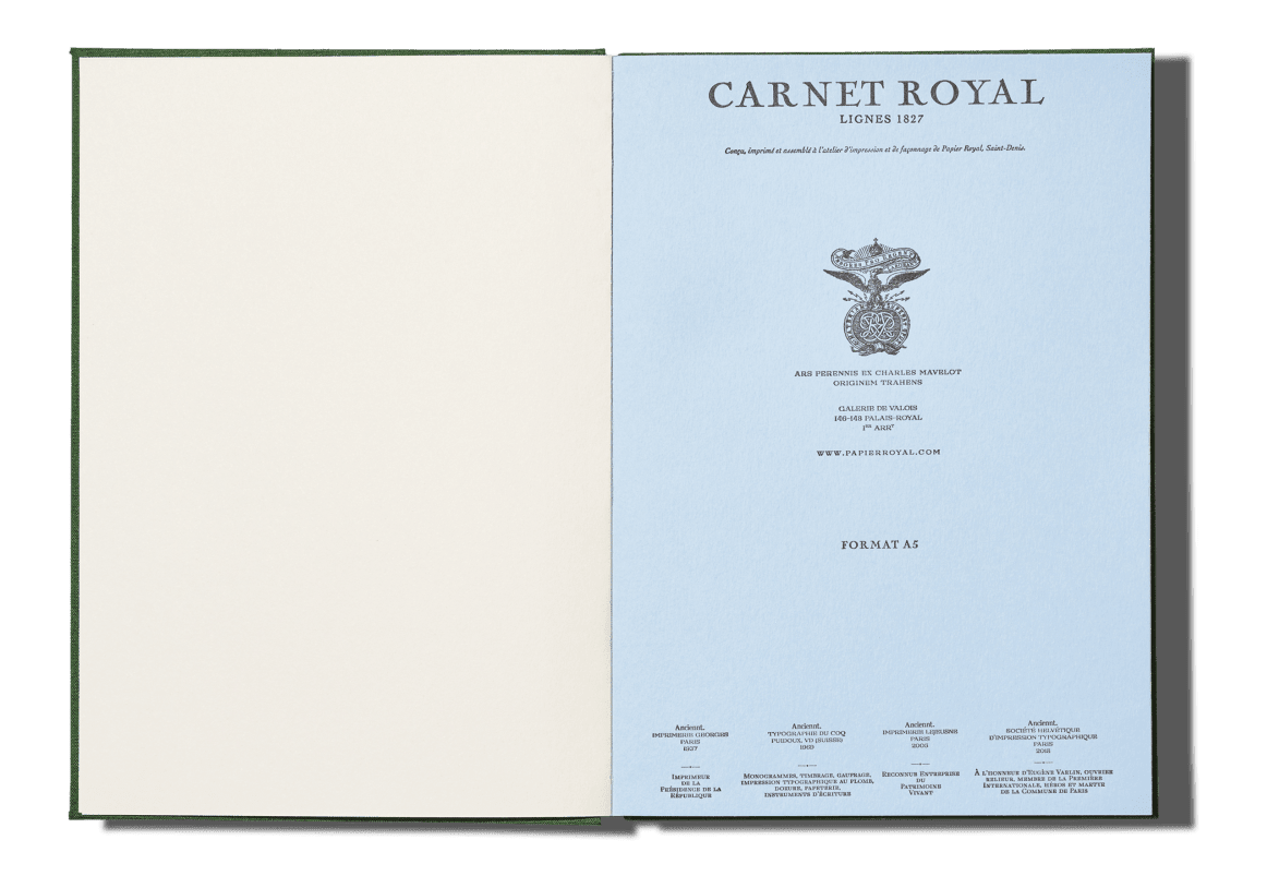 Papier Royal - Royal Notebook A6 Dark Green Canvas - Papier Royal