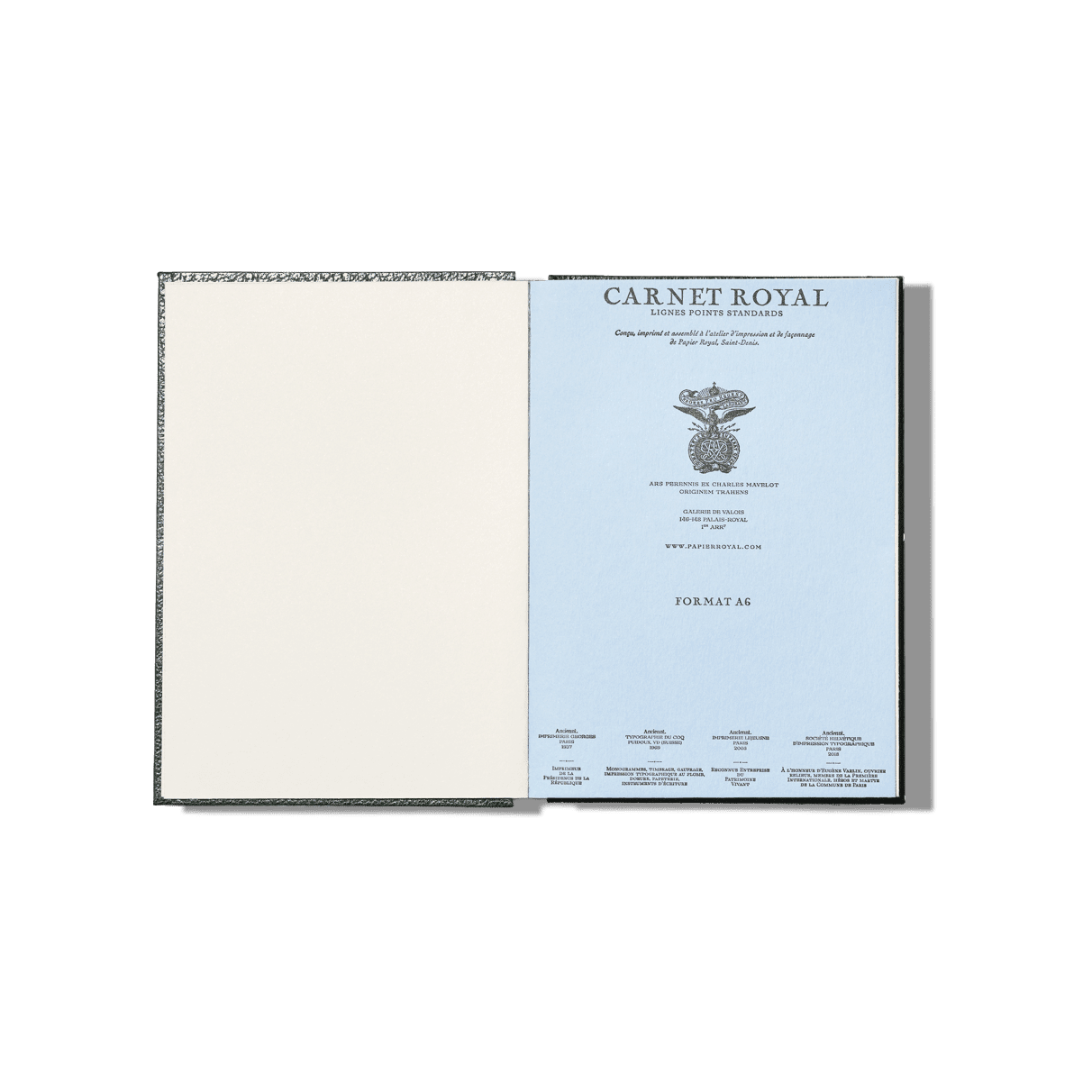 Papier Royal - Royal Notebook A6 Dark Green Leather - Papier Royal