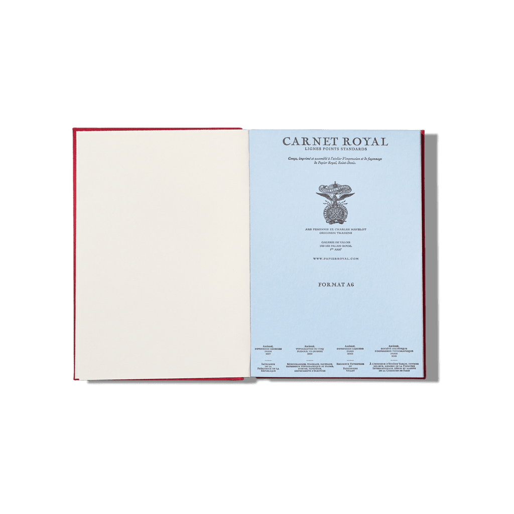 Papier Royal - Royal Notebook A6 Dark Red Canvas - Papier Royal