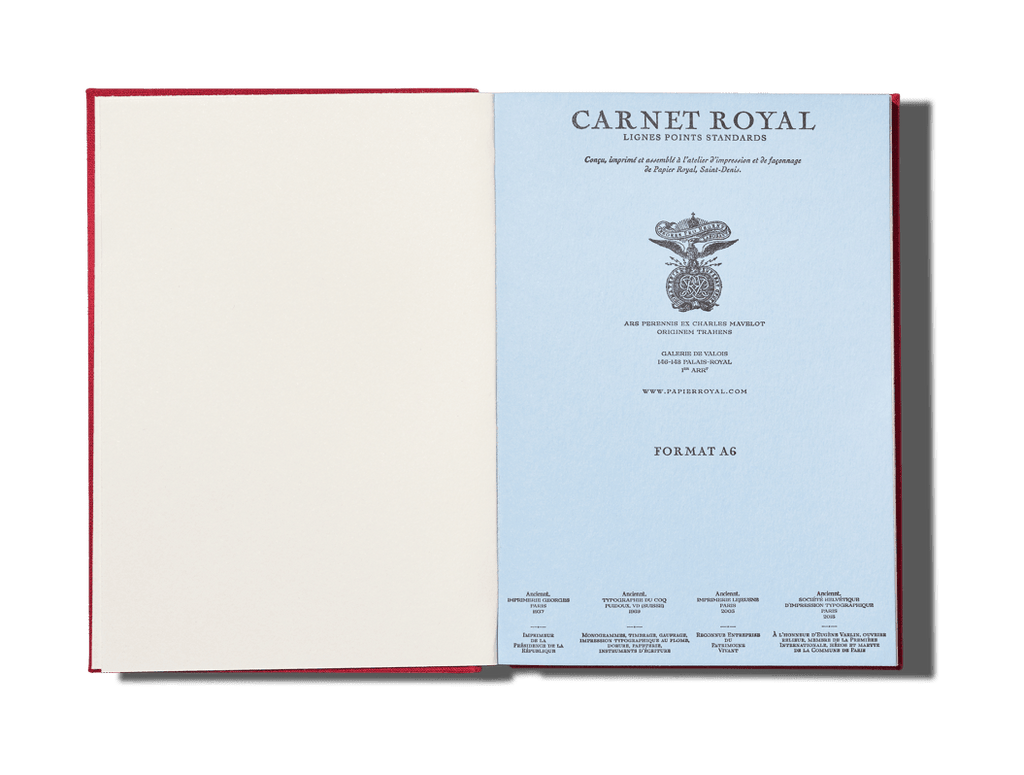 Papier Royal - Royal Notebook A6 Dark Red Canvas - Papier Royal