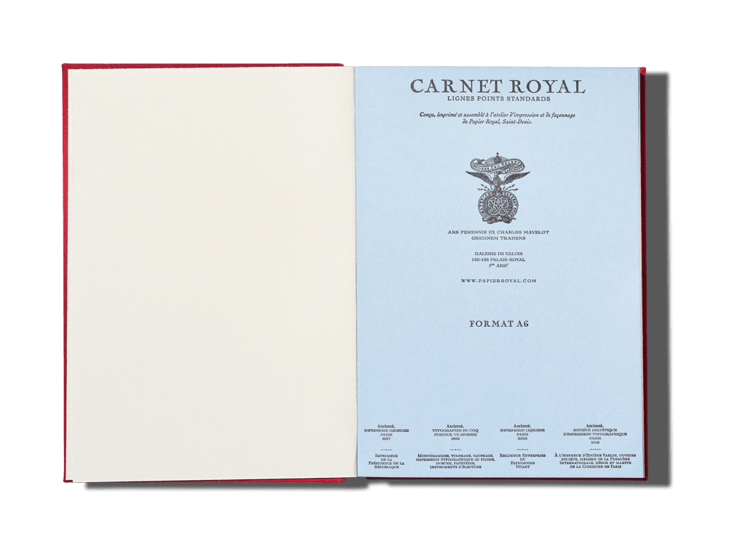 Papier Royal - Royal Notebook A6 Dark Red Canvas - Papier Royal