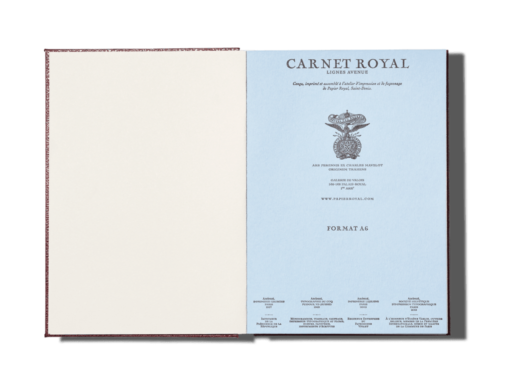 Papier Royal - Royal Notebook A6 Dark Red Leather - Papier Royal