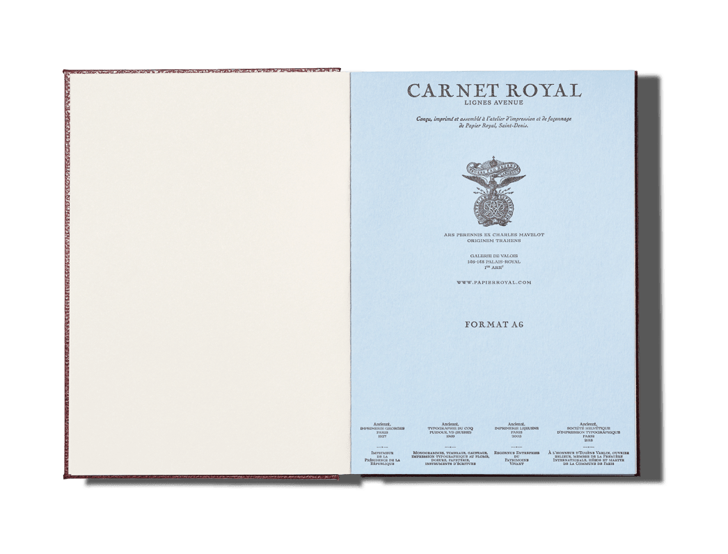 Papier Royal - Royal Notebook A6 Dark Red Leather - Papier Royal