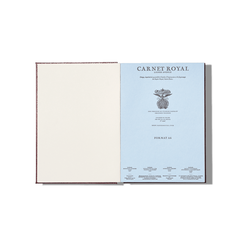 Papier Royal - Royal Notebook A6 Dark Red Leather - Papier Royal