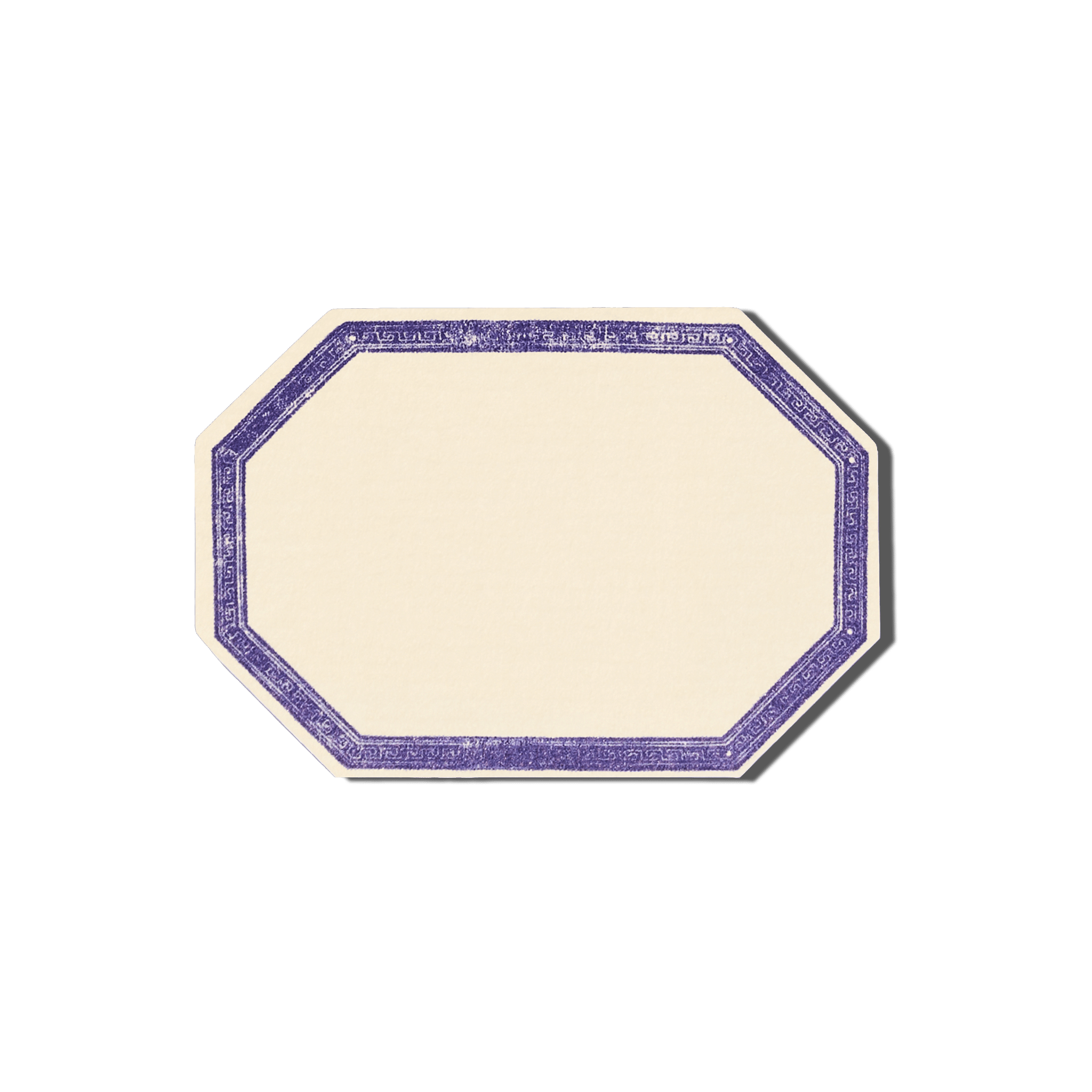 Papier Royal - Small Greek Key Octagon (Balzac Sticker Label) - Papier Royal