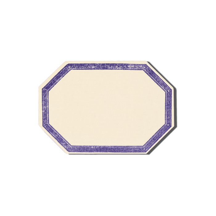 Papier Royal - Small Greek Key Octagon (Balzac Sticker Label) - Papier Royal