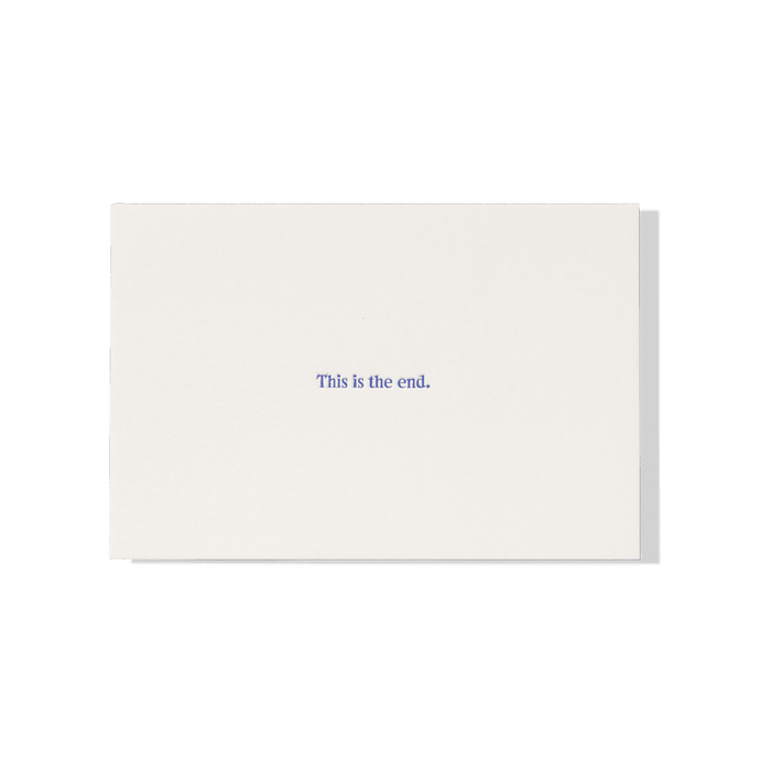 Papier Royal - This Is the End Greeting Card - Papier Royal