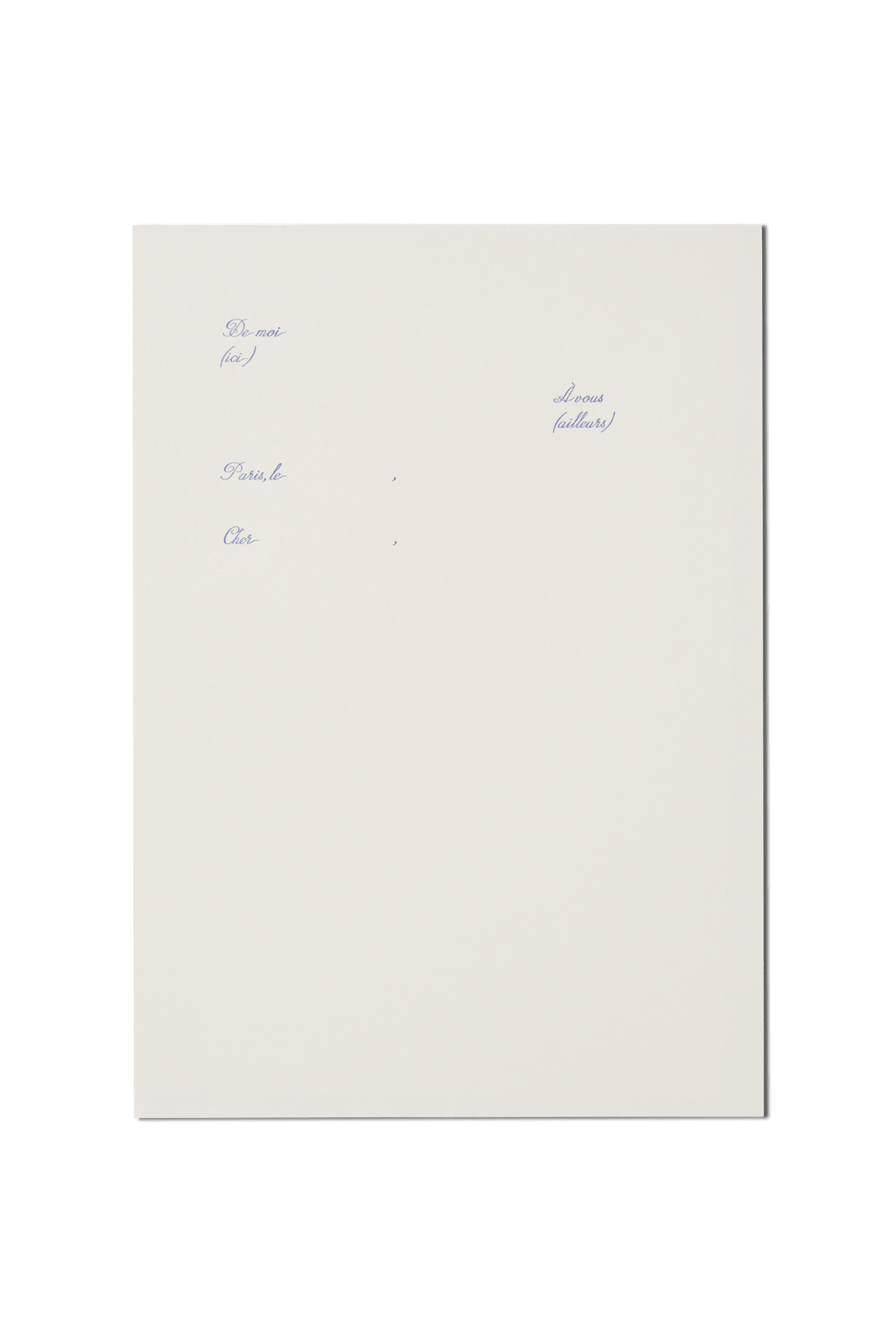 Papier Royal - Universal Letterhead paper, script version (A4) - Papier Royal