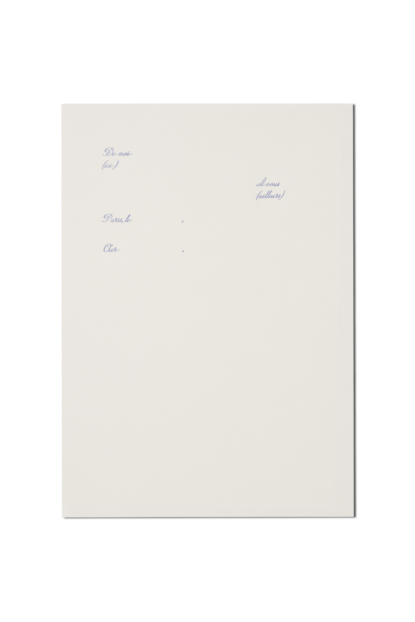 Papier Royal - Universal Letterhead paper, script version (A4) - Papier Royal