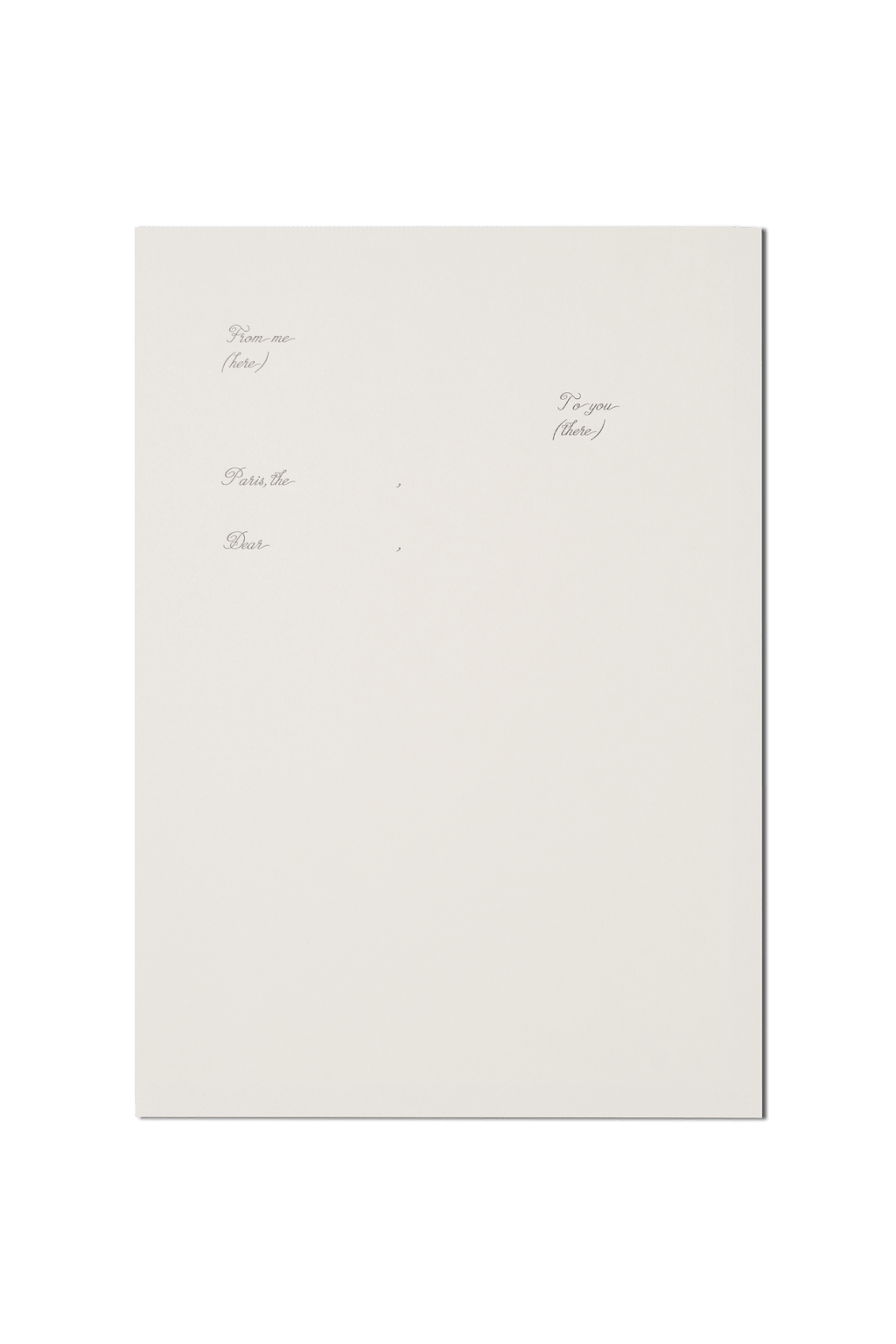 Papier Royal - Universal Letterhead paper, script version (A4) - Papier Royal