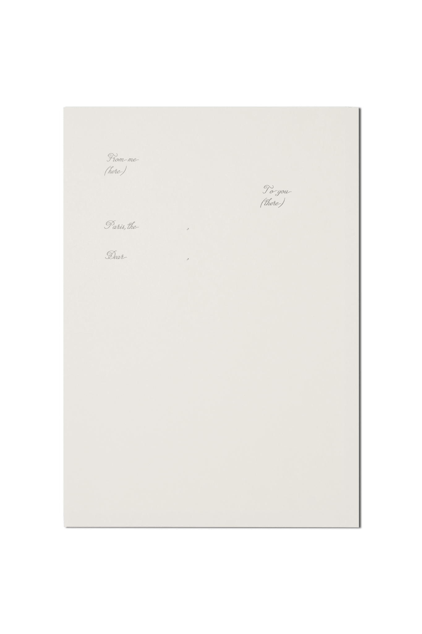 Papier Royal - Universal Letterhead paper, script version (A4) - Papier Royal