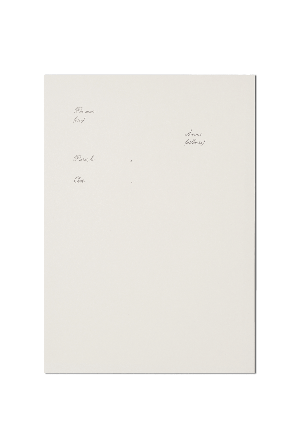 Papier Royal - Universal Letterhead paper, script version (A4) - Papier Royal