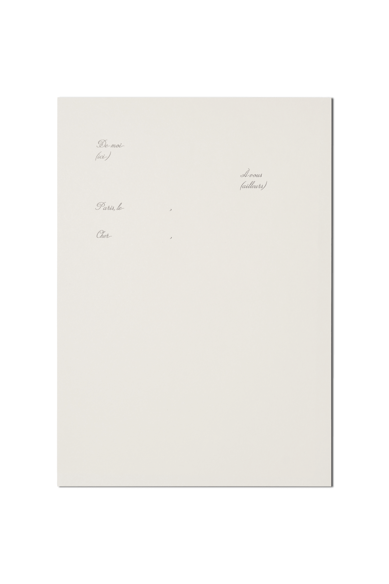 Papier Royal - Universal Letterhead paper, script version (A4) - Papier Royal