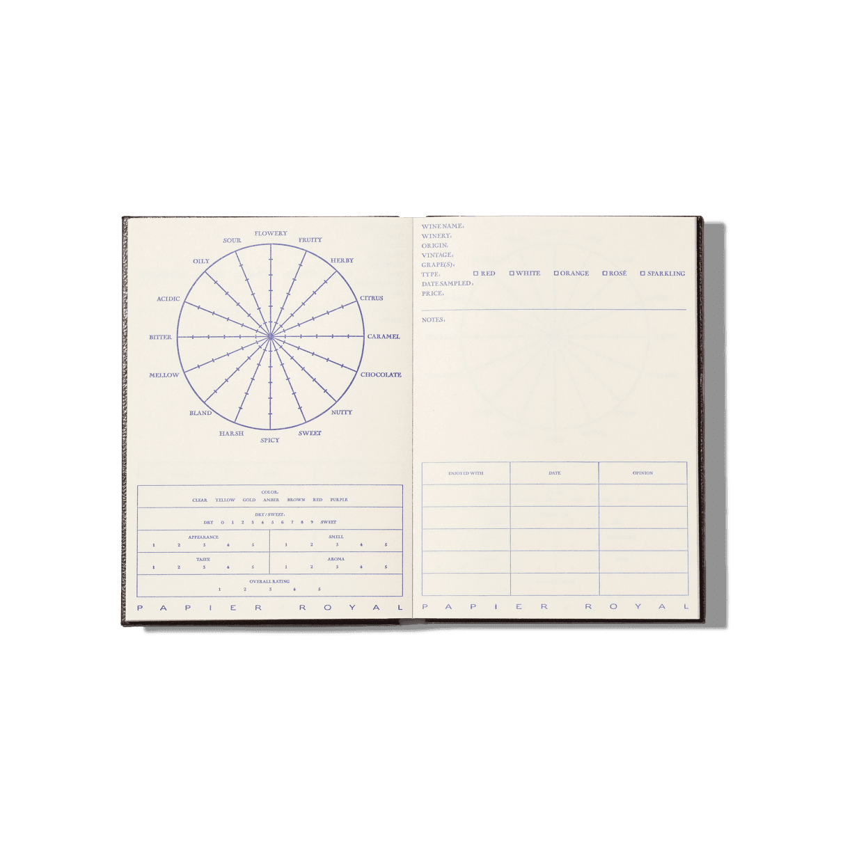 Papier Royal - Winetasting notebook - Papier Royal