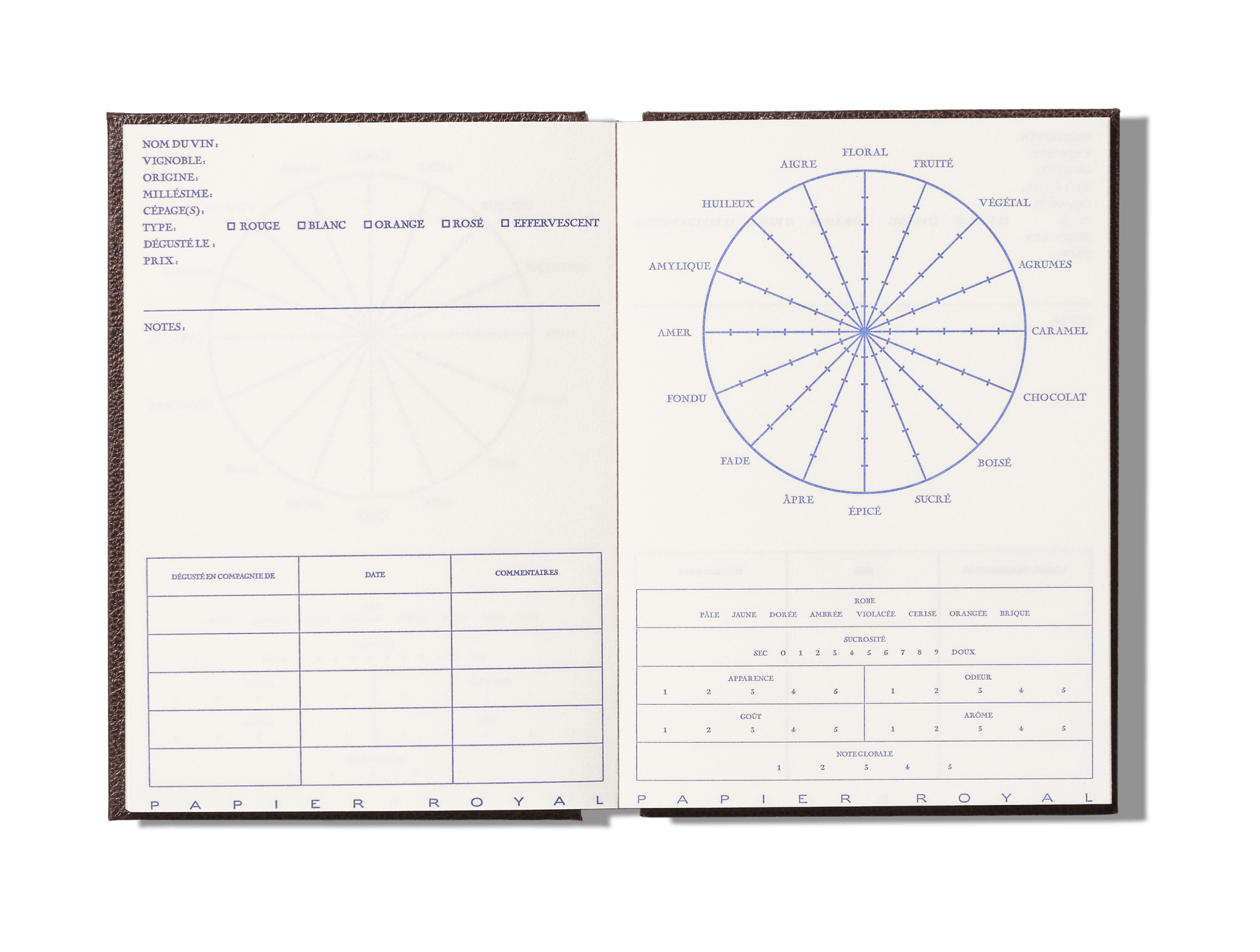 Papier Royal - Winetasting notebook - Papier Royal