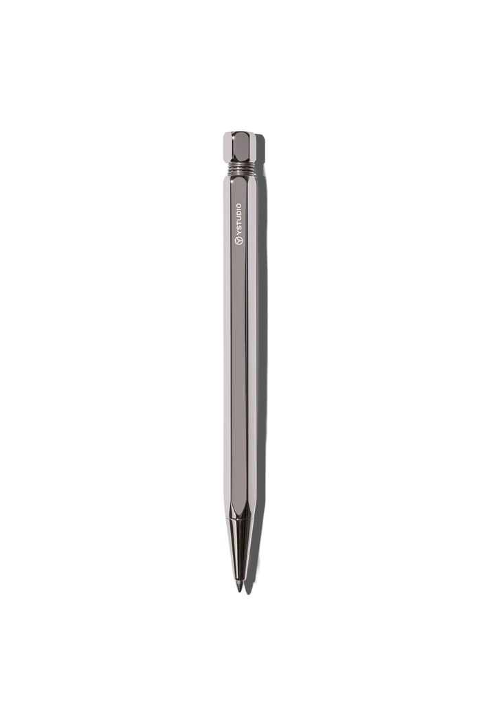 ystudio - ystudio Classic Revolve Ballpoint Pen Limited Shiny Silver - Papier Royal